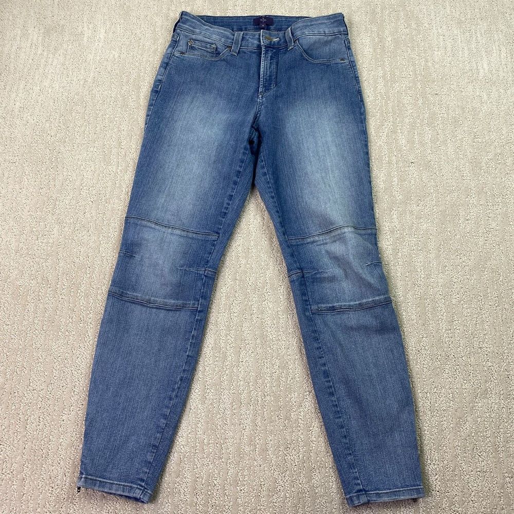 NYDJ Not Your Daughters Jeans Womens Blue Denim Super Skinny Size 4